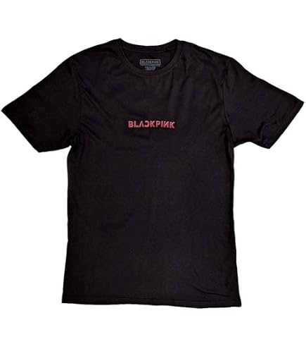 BLACKPINK T Shirt Band Photo Logo Official Unisex Black Dye Wash